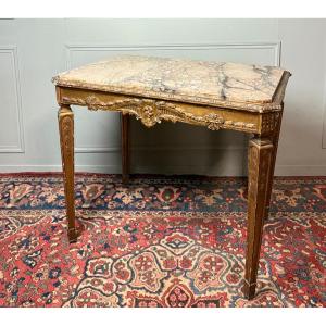 Louis XVI Style Game Table In Gilded Wood. 