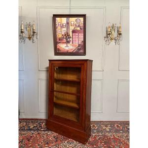 Mahogany Glass-fronted Bookcase. 19th Century. 
