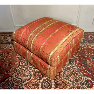 Square Pouf, In Brocade, From Schwartz. 