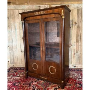 Empire Style Mahogany Bookcase. 
