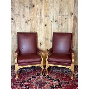 Pair Of Regency Armchairs 