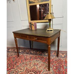 Louis XVI Style Flat Desk In Mahogany. 
