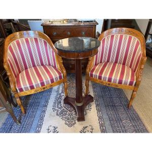 Empire Period Mahogany Side Table/pedestal Table. 