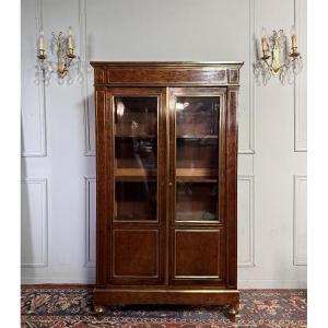 Louis XVI Style Mahogany Display Cabinet/bookcase. 