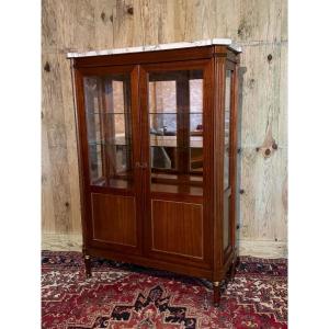 Louis XVI Style Mahogany Display Cabinet/bookcase.  
