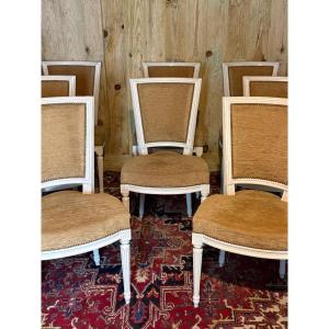 Set Of Eight Louis XVI Style Chairs. 