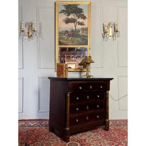Empire Style Mahogany Chest Of Drawers. 