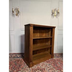 Louis XVI Style Bookcase In Light Oak. 
