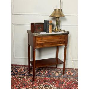 Louis XVI Style Mahogany Bedside Table/chest Of Drawers
