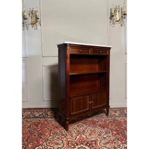 Louis XVI Style Mahogany Bookcase.