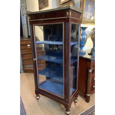 Louis XVI Style Showcase In Mahogany.