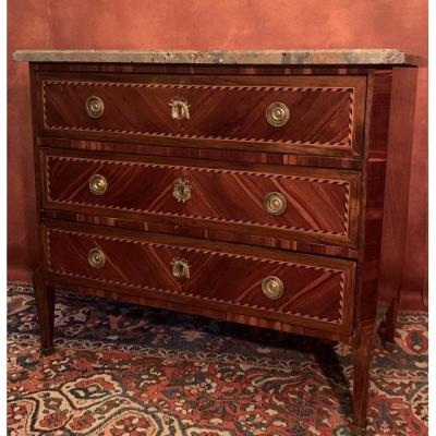 XVIIIth Period Commode In Marquetry.