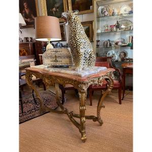 Game Table In Golden Wood From Late XIX Th Century
