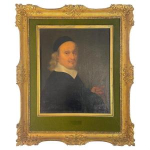 Ferdinand Bol (after) Painting Oil On Canvas Framed Portrait 17th Netherlands