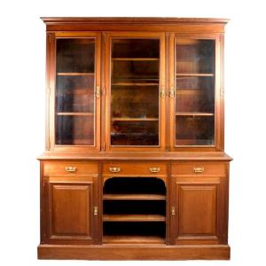 Large Mahogany Library Or Display Case - Louis Philippe Period - 19th France