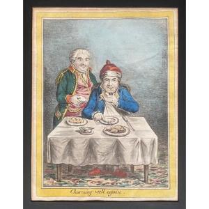 James Gillray - Charming-well Again - Humphrey Edition 1804 Hand-colored Etching