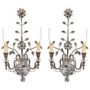 Large Pair Of Banci Firenze Wall Sconces From The 1970s