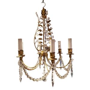 Small French Chandelier From The 1960s In The Maison Baguès Style