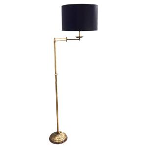 1950s French Adjustable Swing Arm Floor Lamp
