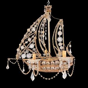 Italian Ship's Chandelier From The 1950s