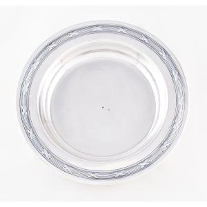 Solid Silver Carafe/bottle Coaster, Louis XVI Style