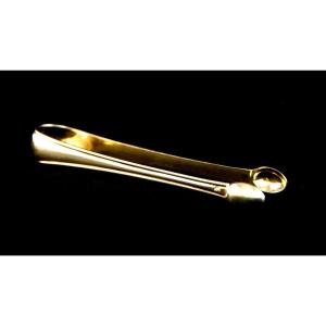 Paris 1819-1838 – Sugar Tongs In Solid Silver Vermeil By P.-n. Blaquière, Lois XVIII Period