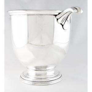 Champagne Cooler Bucket With Shells, Silver Plated, 18th Century Style