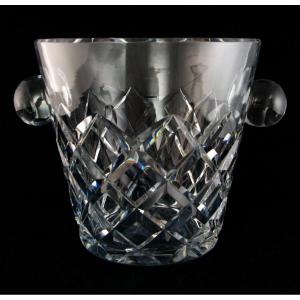 Baccarat – Champagne Cooler In Cut Crystal, Signed