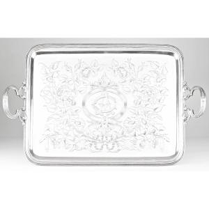 Paris, C. 1880 – Important Silver-plated Tray By The Silversmith Armand Frénais