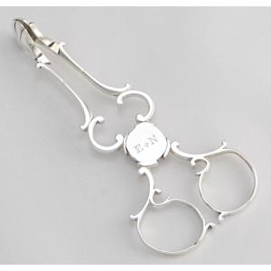 Georgian Sterling Silver Tea Tongs, London C.1765, Attr. To W. Harrisson (sugar, Scissor Form)