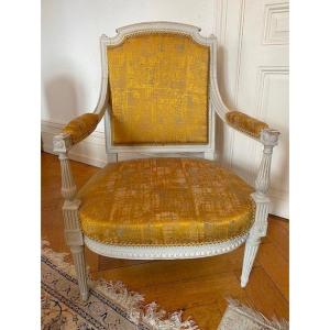 Armchair Louis XVI Around 1780 Stamped Jean-baptiste Claude Senè