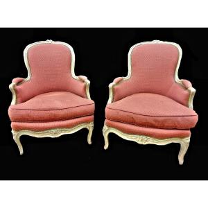 Pair Of Bergeres Louis XV Around 1760 Stamped P.remy Remy Pierre (1724-1798)