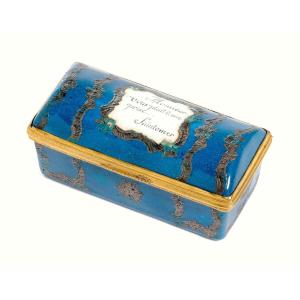 Enamel Snuffbox In The Shape Of A Suitcase Ellwangen Circa 1765 Andreas Bechdolff 1733 - 1807