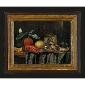 Harmen Loeding 1637-1673 Still Life With Lobster Expertise Dr.meijer Amsterdam