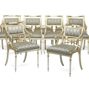 Empire Armchairs Game Of Six Denmark Circa 1825 Gustav Friederich Hetsch (1788-1864)