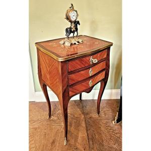 Louis XV Coffee Table Circa 1765 Flower Marquetry