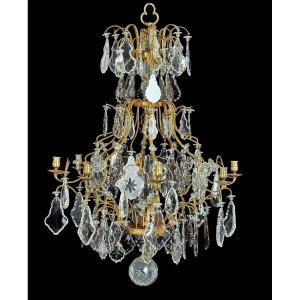 Baroque Louis XV Chandelier 18th Century. H. 94, D. 68 Cm