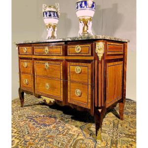 Transitional Chest Of Drawers Circa 1770 Stamped Jbvassou Jean-baptiste Vassou 1739-1807