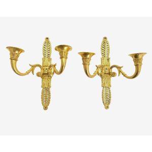 Wall Lights Russia Tsar Alexander I. Empire Circa 1810 H. 25 Cm 
