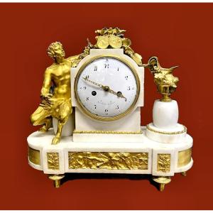 Louis XVI Clock Circa 1780 Dial Signed Grebert A Paris H. 50 Cm