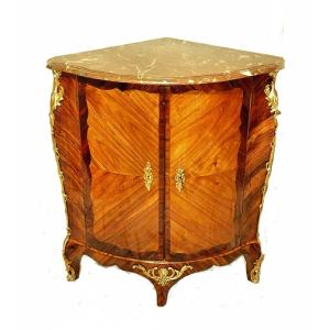 Louis XV Corner Cabinet Circa 1750 Stamped J. Tuart Jean-baptiste Tuart Master 1. February 1741