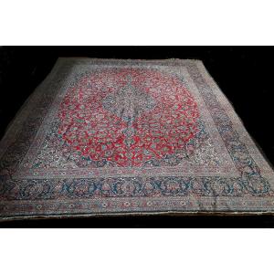 Kashan Rug, Antique, About 70-80 Years Old, Plant Colors, 290 X 314 Cm