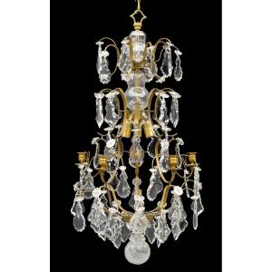 Louis XIV Crystal Chandelier Last Quarter Of The 19th Century H. 80 Cm