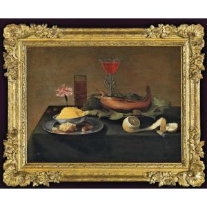 Jacob Van Es 1596-1666 Still Life Signed And Dated: Iac. Van. Es 1638 Expertise Dr. Meijer