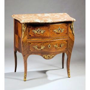 Louis XV Commode Circa 1760. Stamped P Roussel And 2 X Jme, Guild Of Cabinetmakers.  