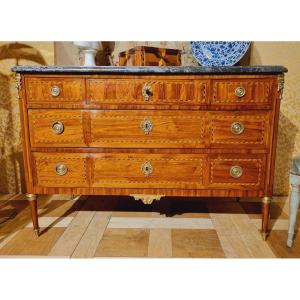 Commode Louis XVI Circa 1775 Stamped Jbvassou Jean-baptiste Vassou 1739-1807