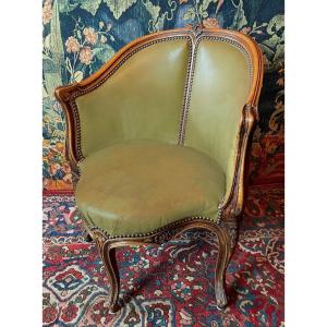 Louis XV Office Armchair Circa 1760 H. 82.5 Cm, D. 63 Cm, Seat Height 44 Cm