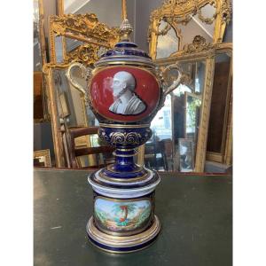Large 19th Century Paris  Porcelain Vase 