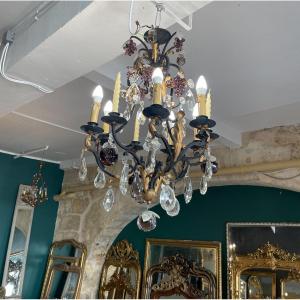 Maison Baguès Chandelier With Tassels And Fruits
