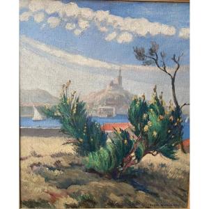 Notre Dame De La Garde In Marseille. André Verdilhan. (1881-1963).